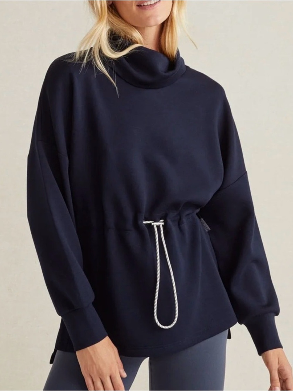 Varley Navy Blue Freya Sweat Pullover Top - Picture 8 of 13
